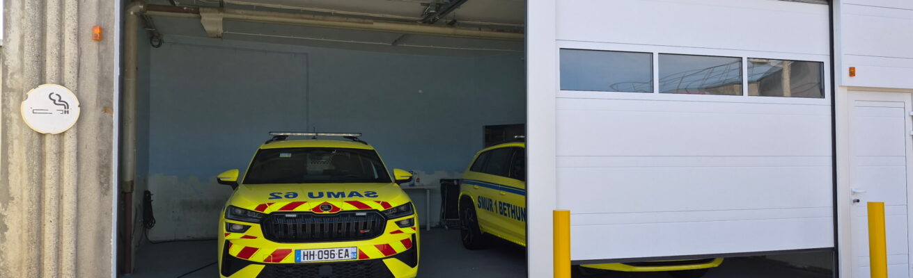 Le garage des urgences fait peau neuve au Centre Hospitalier de Béthune Beuvry.